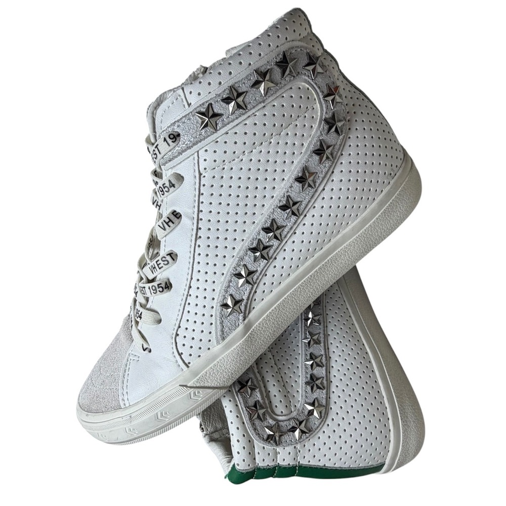 Vintage Havana Gadol White Star Studded High Top Sneakers Womens 7